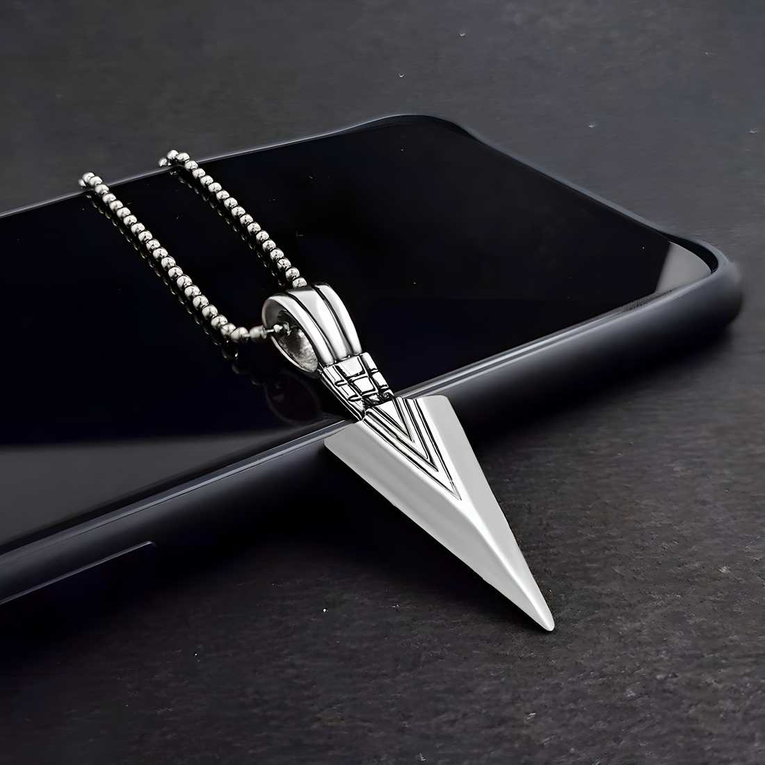 Saizen Arrow Silver Locket Pendant - Rugged Lizard