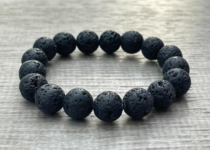 Natural Lava Rock Bracelet - Rugged Lizard