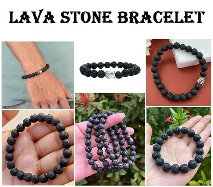 Natural Lava Rock Bracelet - Rugged Lizard