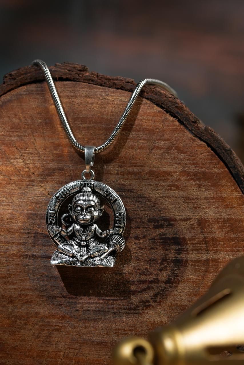 Lord Bal Hanuman Pendant with Chain - Rugged Lizard