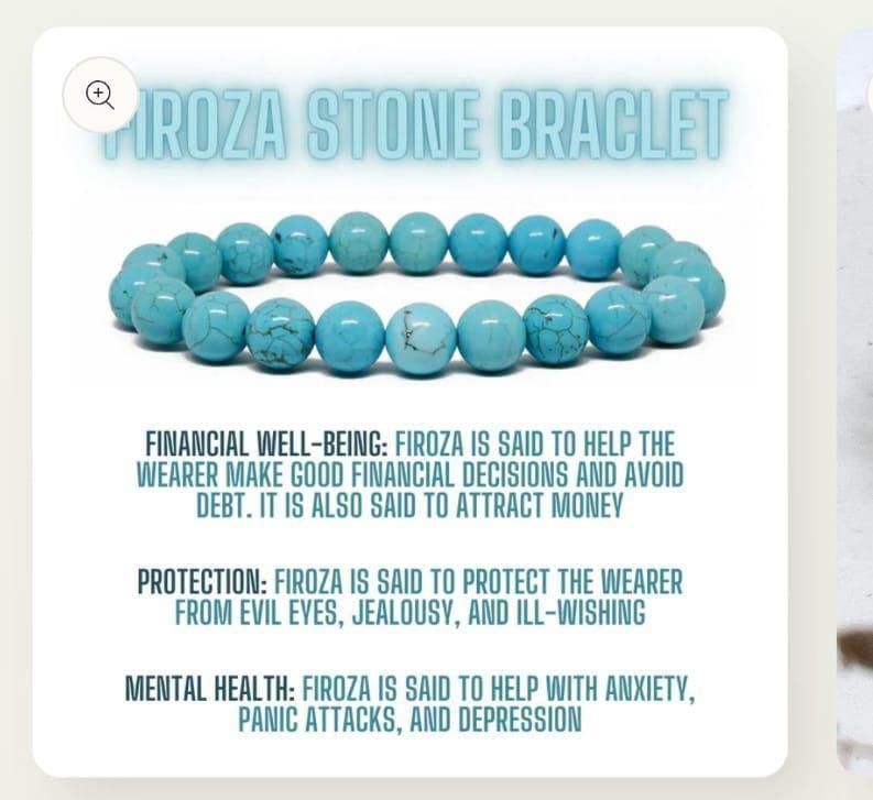 Firoza (Turquoise) Stone-Beads Bracelet - Rugged Lizard