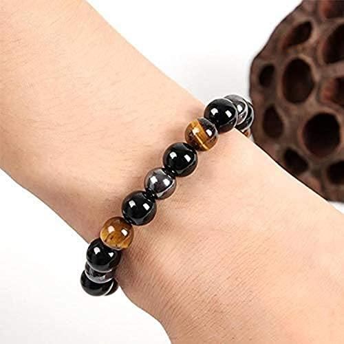 Natural Black Tourmaline Triple Protection Bracelet (Pack of 1) - Rugged Lizard