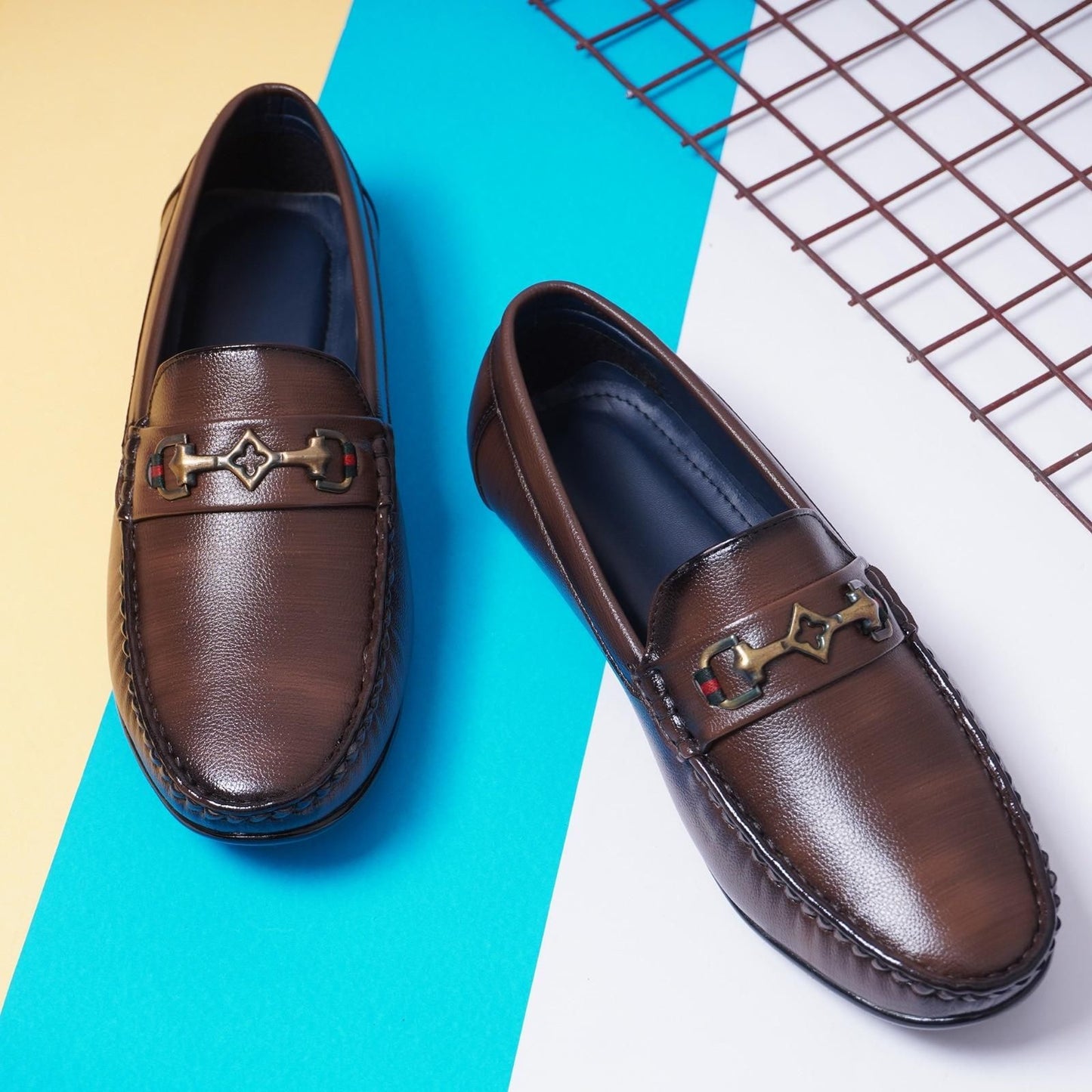 Brown Vegan Leather Loafers - Rugged Lizard