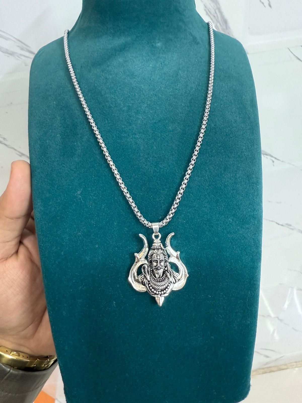 Shiv Trishul Pendant With Chain - Rugged Lizard