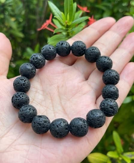 Natural Lava Rock Bracelet - Rugged Lizard