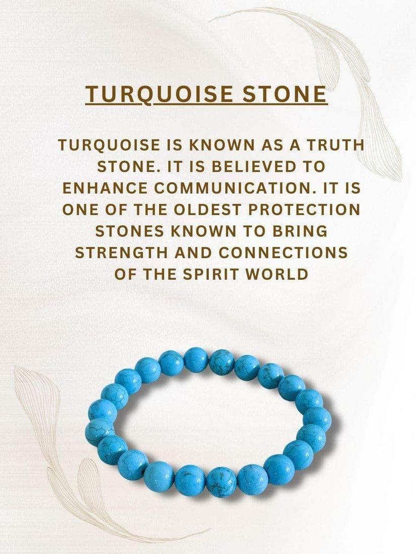 Firoza (Turquoise) Stone-Beads Bracelet - Rugged Lizard