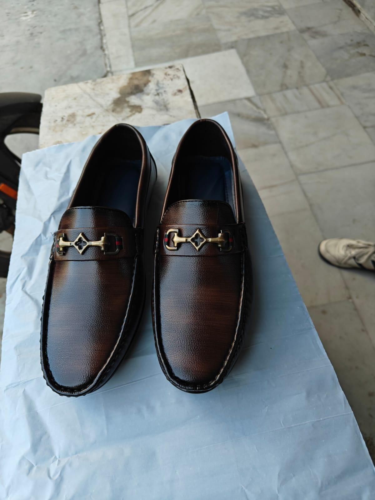 Brown Vegan Leather Loafers - Rugged Lizard