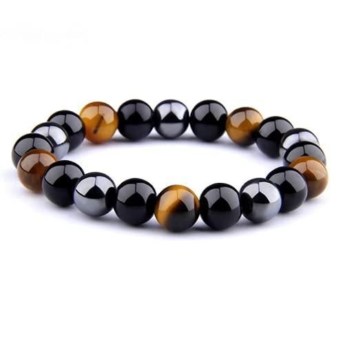 Natural Black Tourmaline Triple Protection Bracelet (Pack of 1) - Rugged Lizard