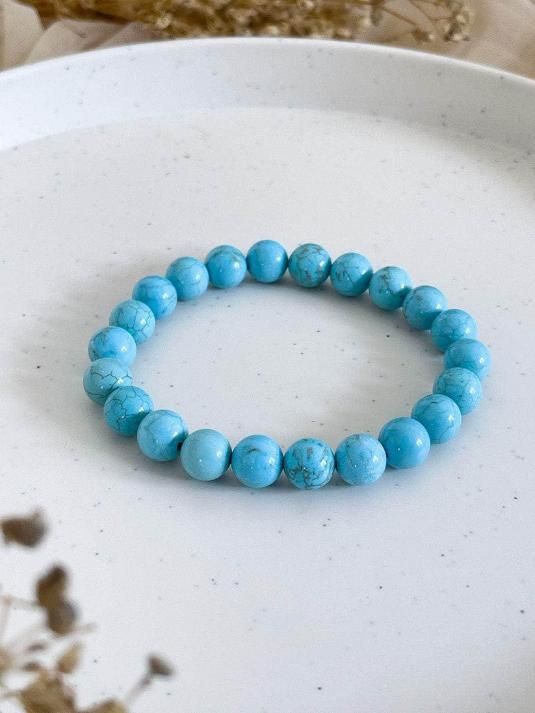 Firoza (Turquoise) Stone-Beads Bracelet - Rugged Lizard